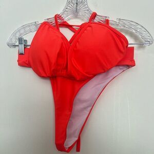 Vibrant Orange Bikini Set